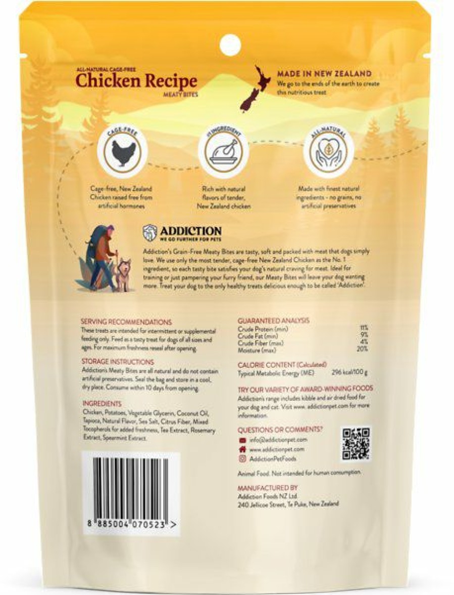 Soft & Chewy Treats * | Addiction Meaty Bites Chicken Grain-Free Dog Treats, 4-Oz Bag Discount