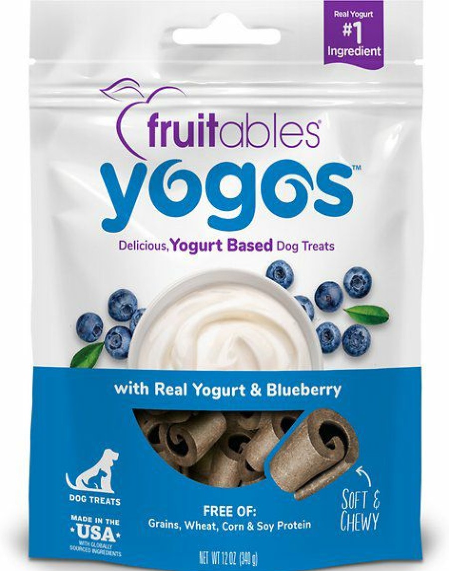 Soft & Chewy Treats * | Fruitables Yogos Blueberry Flavor Grain-Free Dog Treats, 12-Oz Pouch Clearance