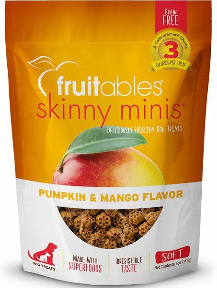 Soft & Chewy Treats * | Fruitables Skinny Minis Pumpkin & Mango Flavor Soft & Chewy Dog Treats, 5-Oz Bag Discount