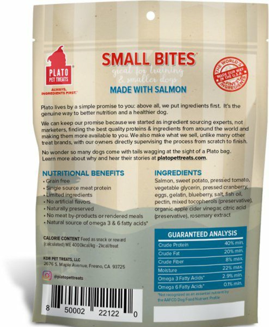 Soft & Chewy Treats * | Plato Small Bites Salmon Grain-Free Dog Treats Sale