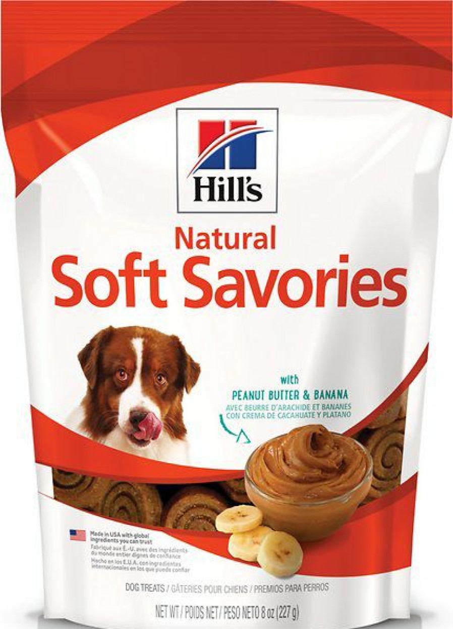 Soft & Chewy Treats * | Hill'S Natural Soft Savories With Peanut Butter & Banana Dog Treats, 8-Oz Bag Online