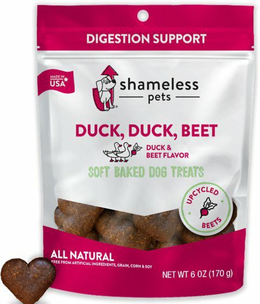 Soft & Chewy Treats * | Shameless Pets Soft Baked Duck, Duck, Beet Flavor Grain-Free Dog Treats, 6-Oz Bag Sale