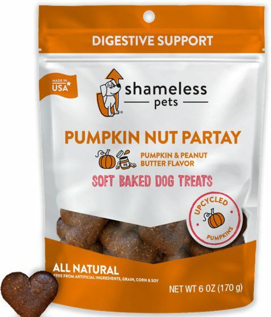 Soft & Chewy Treats * | Shameless Pets Soft Baked Pumpkin Nut Partay Flavor Grain-Free Dog Treats, 6-Oz Bag Online