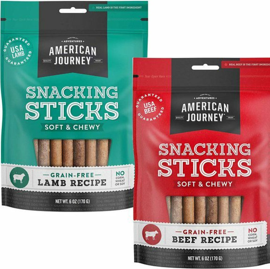 Soft & Chewy Treats * | Bundle: American Journey Lamb Recipe Grain-Free Soft & Chewy Snacking Sticks Dog Treats, 6-Oz Bag + American Journey Beef Recipe Grain-Free Soft & Chewy Snacking Sticks Dog Treats, 6-Oz Bag Outlet