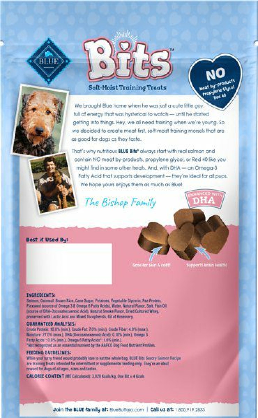 Soft & Chewy Treats * | Blue Buffalo Blue Bits Savory Salmon Recipe Soft-Moist Training Dog Treats, 4-Oz Bag Outlet