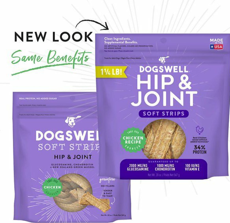 Soft & Chewy Treats * | Dogswell Soft Strips Hip & Joint Chicken Recipe Grain-Free Dog Treats Discount