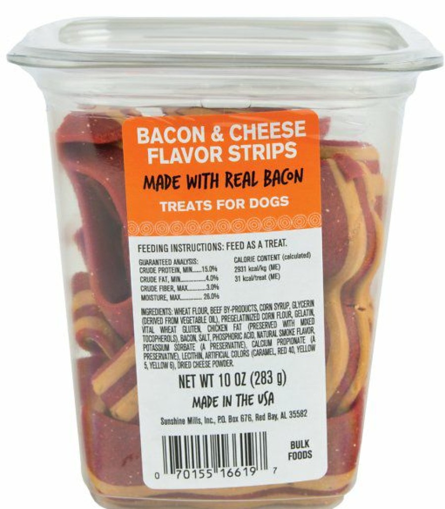 Soft & Chewy Treats * | Meaty Treats Bacon & Cheese Flavor Strips Soft & Chewy Dog Treats, 10-Oz Canister Sale