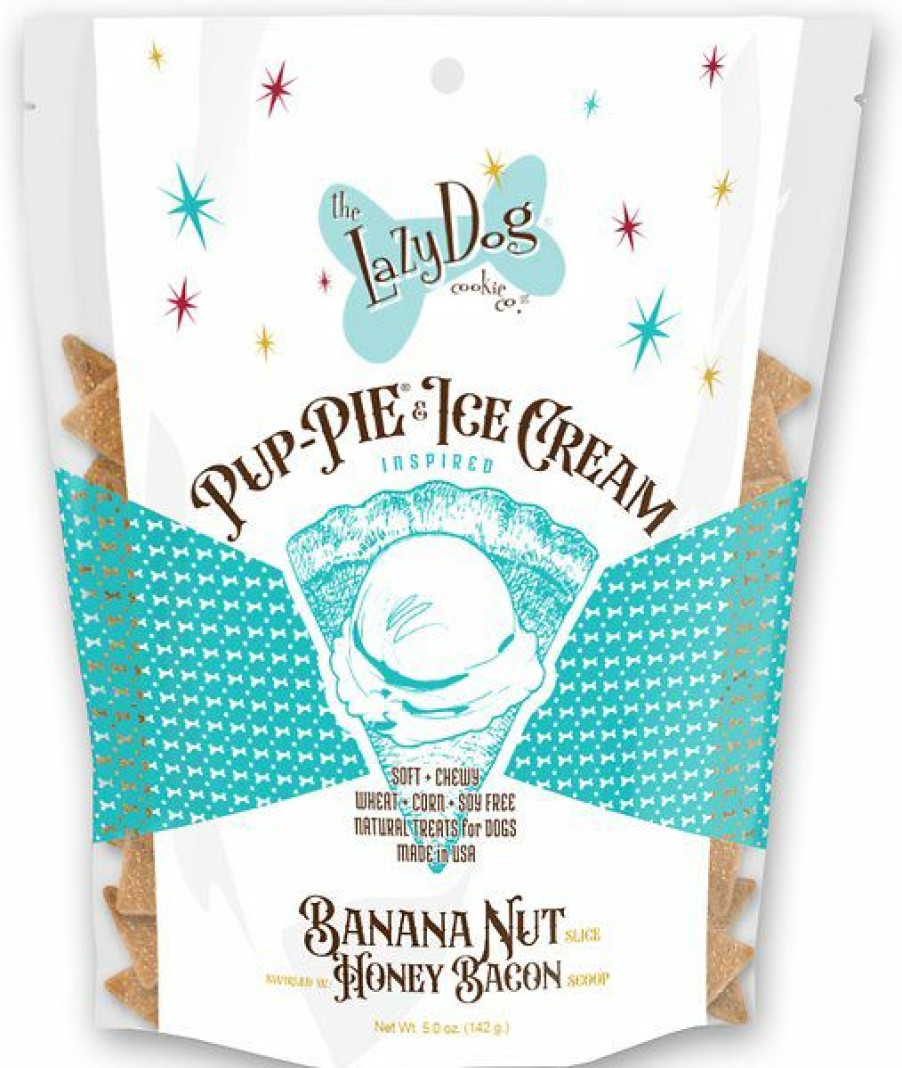 Soft & Chewy Treats * | The Lazy Dog Cookie Co. Pup-Pie & Ice Cream Slices Banana Nut With Honey & Bacon Dog Treats, 5-Oz Pouch Clearance