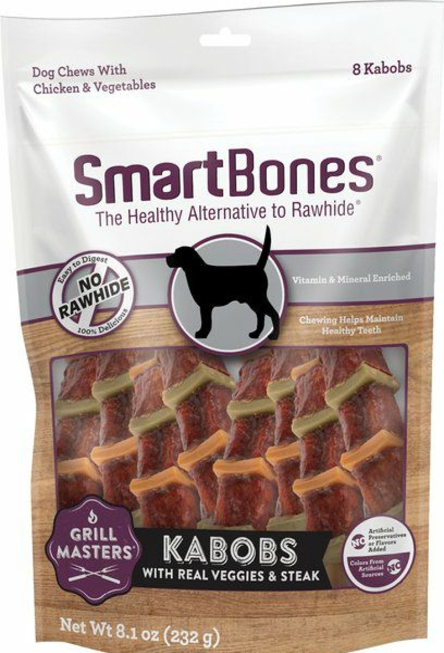 Soft & Chewy Treats * | Smartbones Grill Masters Kabobz Chicken & Vegetables Dog Treats, 8 Count Outlet