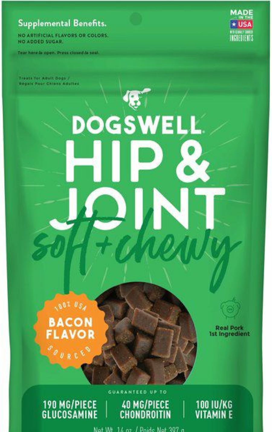 Soft & Chewy Treats * | Dogswell Hip & Joint Bacon Soft & Chewy Dog Treats, 14-Oz Bag Outlet