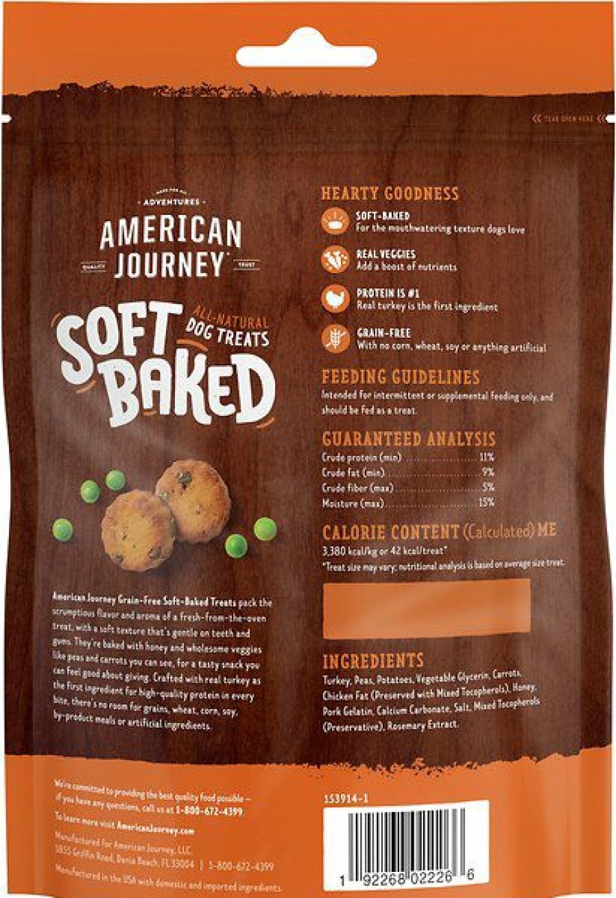 Soft & Chewy Treats * | American Journey Turkey Recipe Grain-Free Soft-Baked Dog Treats, 8-Oz Bag Clearance