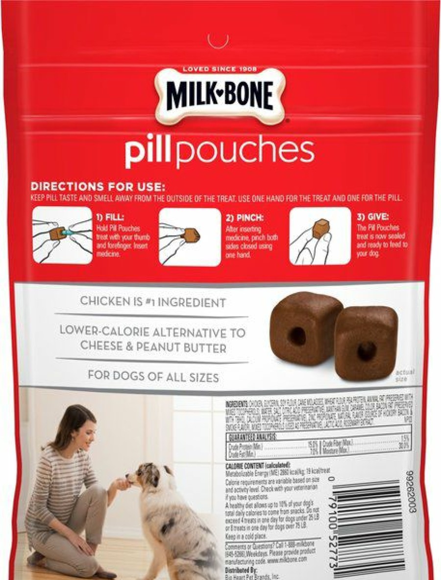 Soft & Chewy Treats * | Milk-Bone Pill Pouches Hickory Smoked Bacon Flavor Dog Treats Online