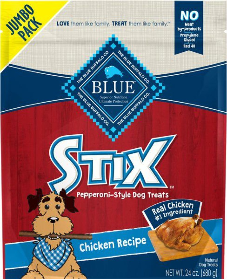 Soft & Chewy Treats * | Blue Buffalo Blue Stix Chicken Recipe Pepperoni-Style Dog Treats Outlet