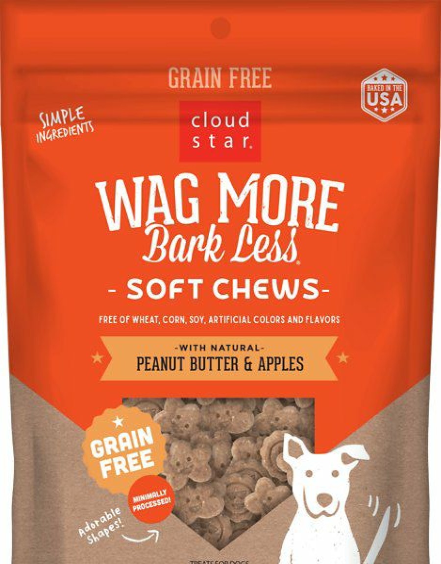 Soft & Chewy Treats * | Cloud Star Wag More Bark Less Soft Chews With Peanut Butter & Apples Grain-Free Dog Treats, 5-Oz Bag Discount