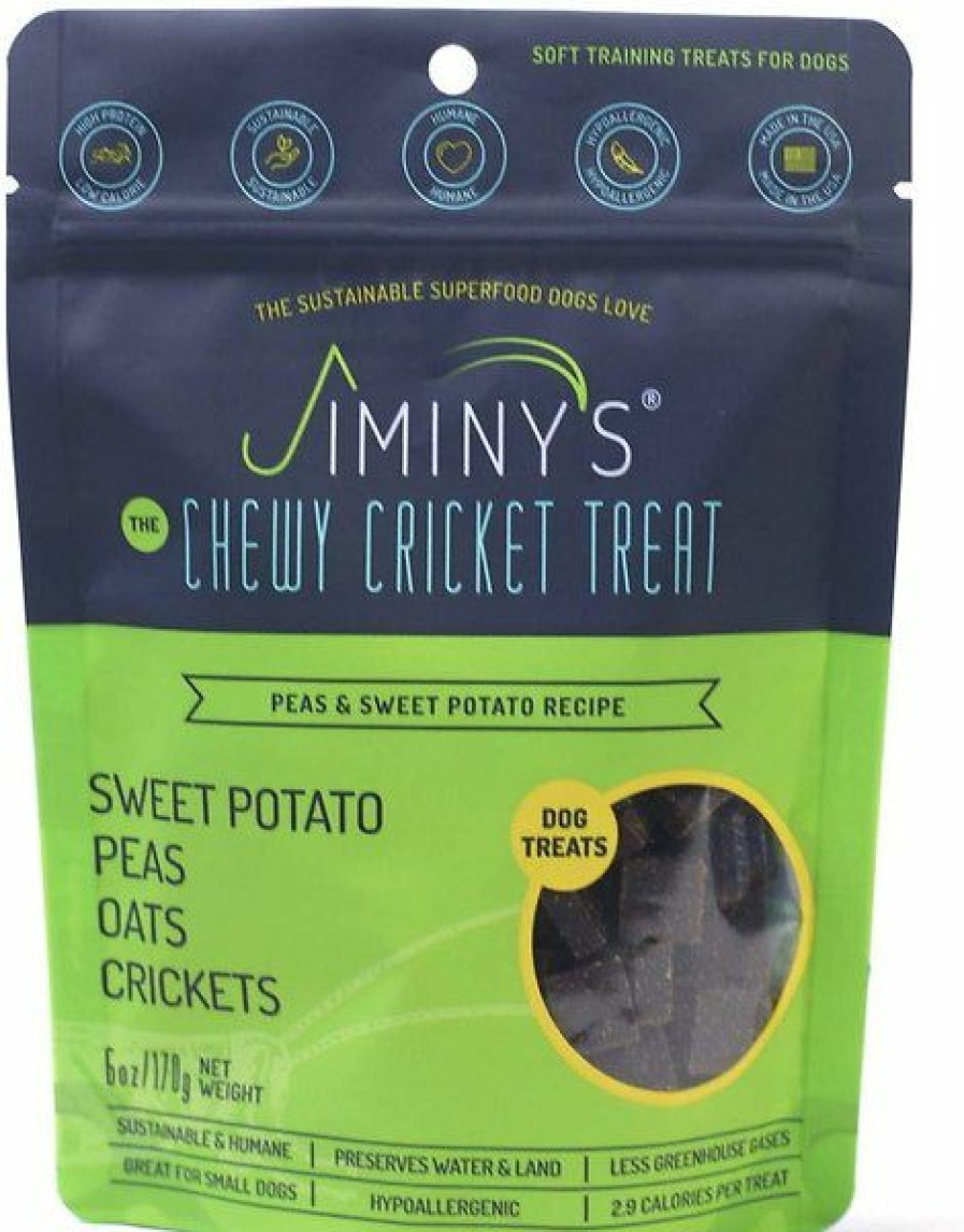 Soft & Chewy Treats * | Jiminy'S Cricket Peas & Sweet Potato Recipe Chicken-Free Dog Treats, 6-Oz Bag Clearance