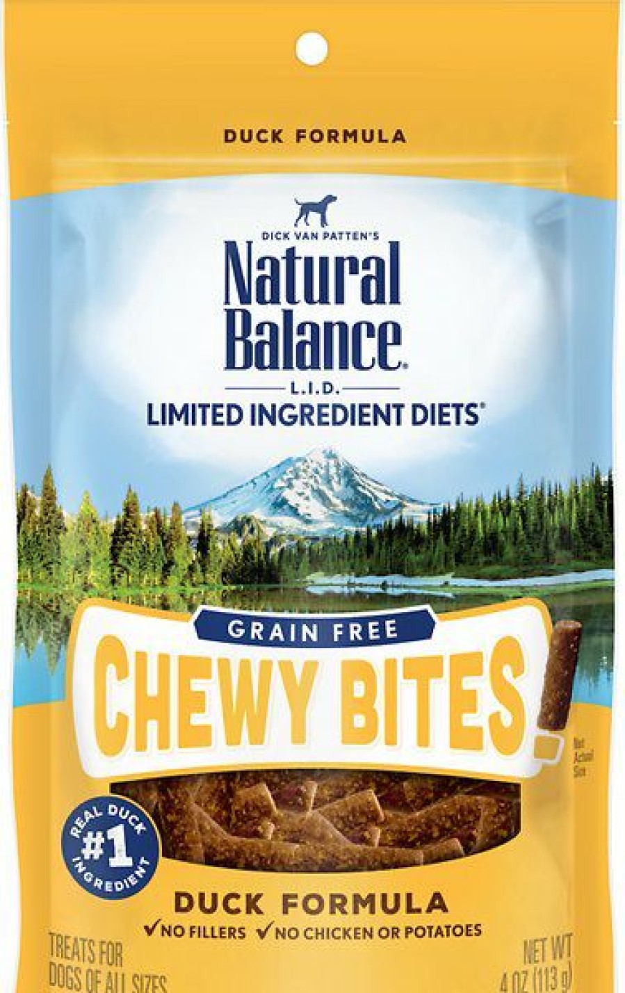 Soft & Chewy Treats * | Natural Balance L.I.D. Limited Ingredient Diets Chewy Bites Duck Formula Grain-Free Dog Treats, 4-Oz Bag Discount