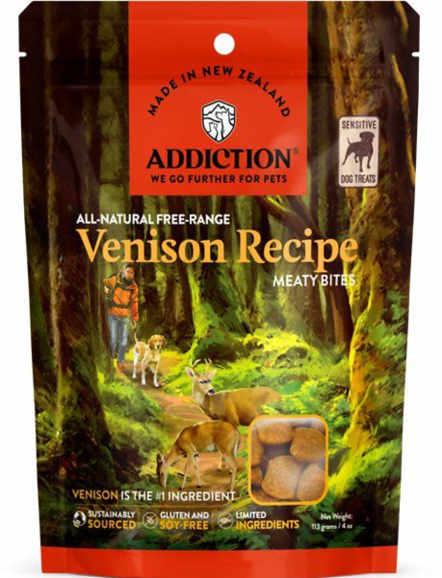 Soft & Chewy Treats * | Addiction Meaty Bites Venison Grain-Free Dog Treats, 4-Oz Bag Outlet