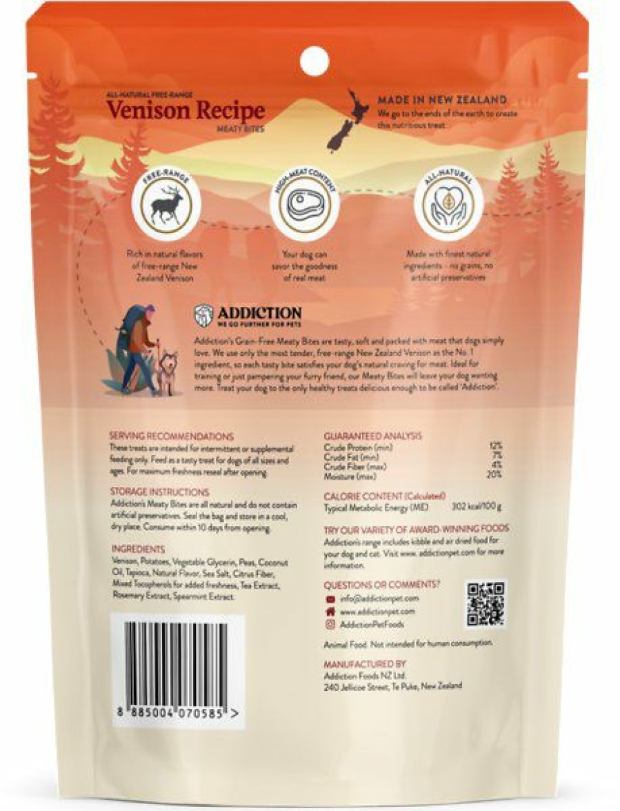 Soft & Chewy Treats * | Addiction Meaty Bites Venison Grain-Free Dog Treats, 4-Oz Bag Outlet