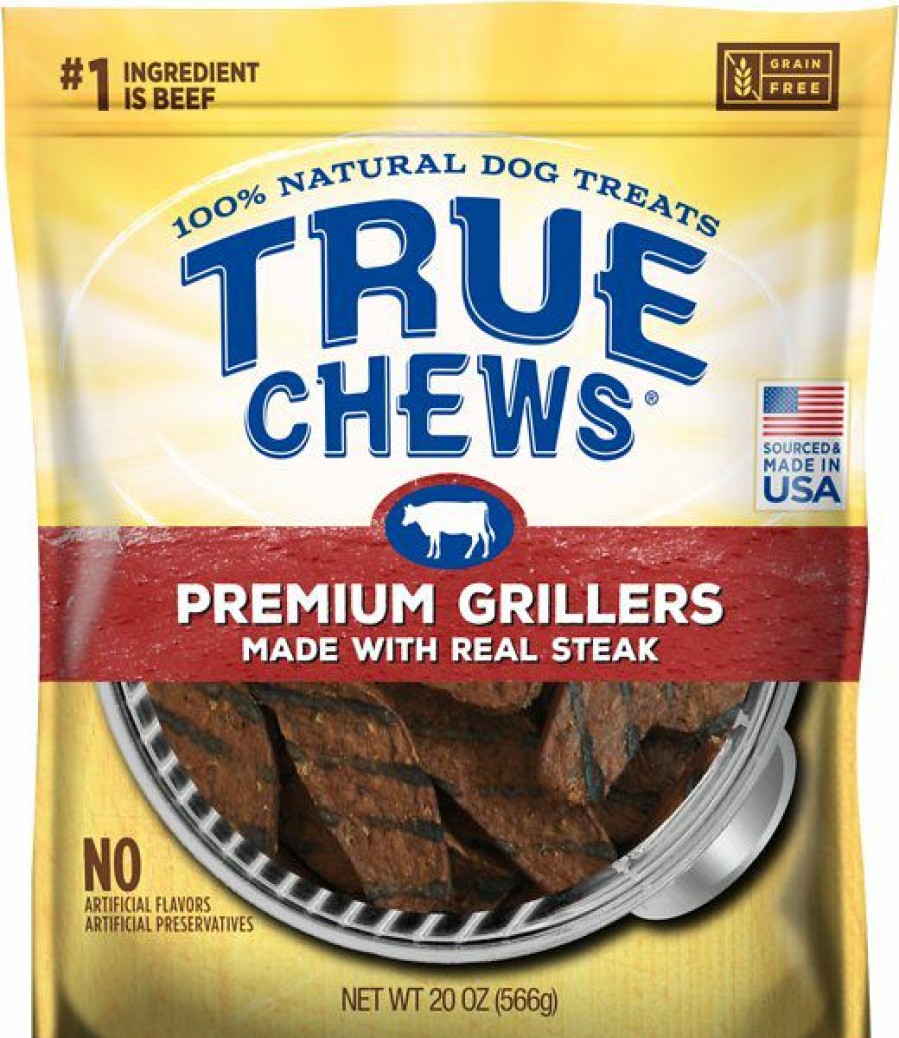 Soft & Chewy Treats * | True Chews Premium Grillers With Real Steak Grain-Free Dog Treats Outlet