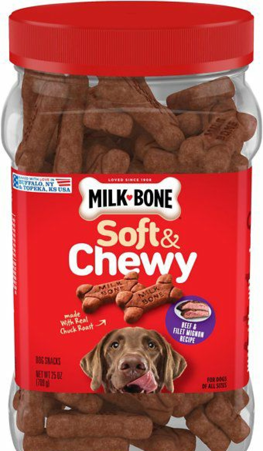 Soft & Chewy Treats * | Milk-Bone Soft & Chewy Beef & Filet Mignon Recipe Dog Treats Sale