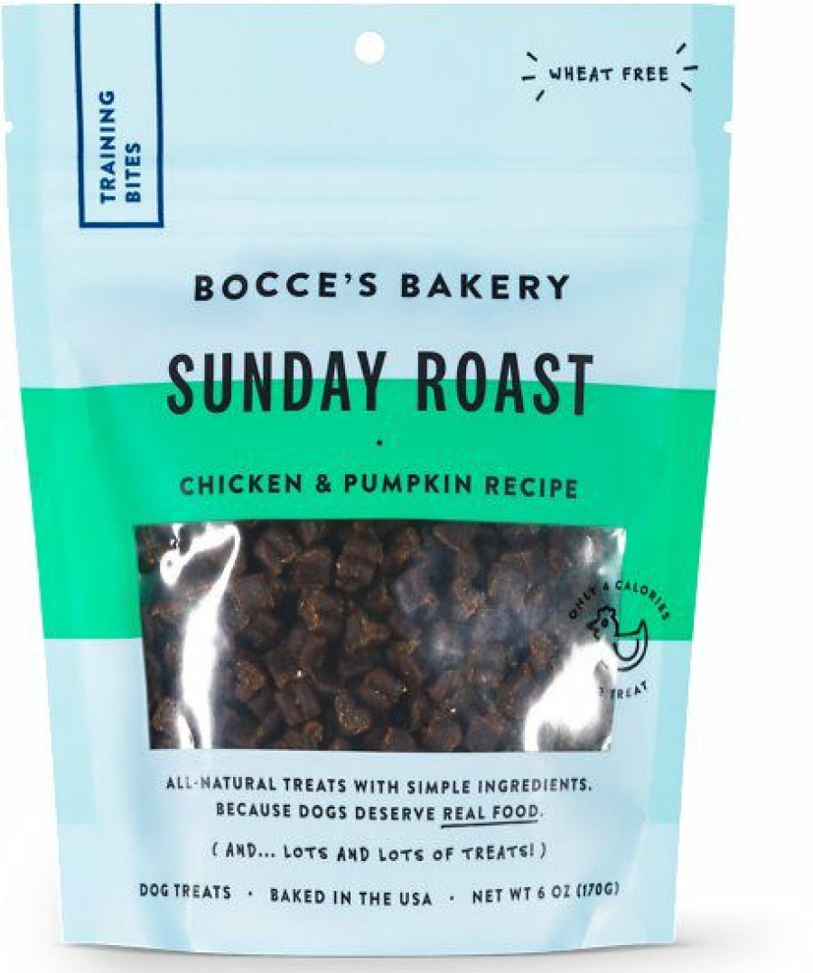 Soft & Chewy Treats * | Bocce'S Bakery Sunday Roast Chicken & Pumpkin Recipe Training Bites Dog Treats, 6-Oz Bag Online