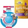 Soft & Chewy Treats * | Bundle: Kong Puppy Flyer Dog Toy, Color Varies + Wellness Soft Puppy Bites Lamb & Salmon Recipe Grain-Free Dog Treats, 3-Oz Pouch Discount