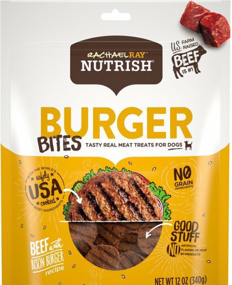 Soft & Chewy Treats * | Rachael Ray Nutrish Burger Bites, Beef Burger With Bison Grain-Free Dog Treats Discount