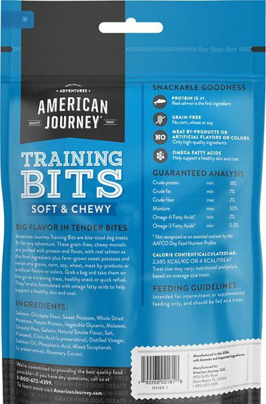 Soft & Chewy Treats * | American Journey Salmon Recipe Grain-Free Soft & Chewy Training Bits Dog Treats Online