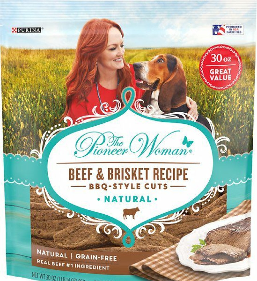 Soft & Chewy Treats * | The Pioneer Woman Natural Beef & Brisket Recipe Bbq Style Cuts Grain-Free Natural Dog Treats Sale