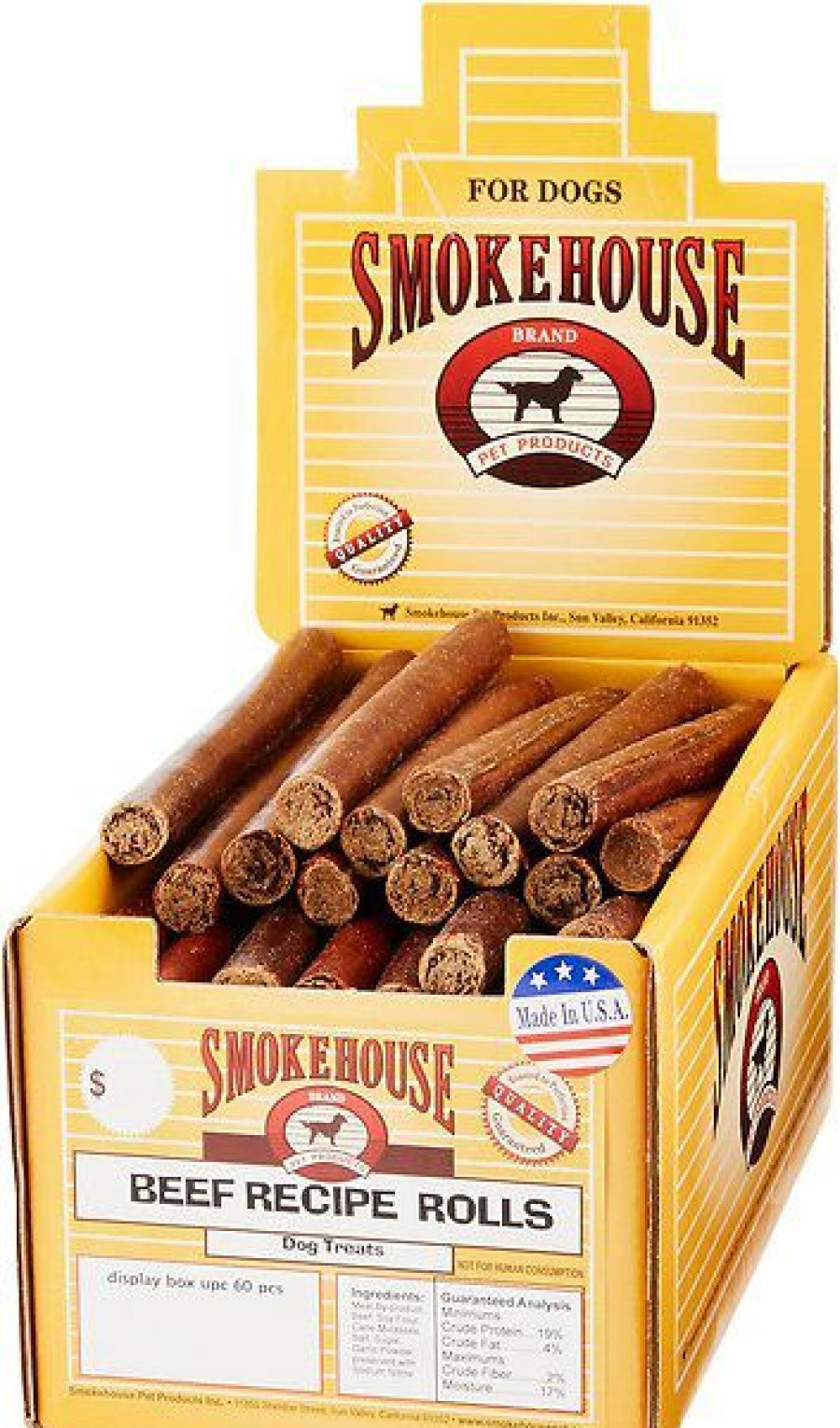 Soft & Chewy Treats * | Smokehouse Usa Beef Recipe Rolls Dog Treats Outlet