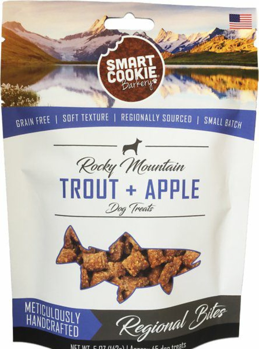 Soft & Chewy Treats * | Smart Cookie Barkery Rocky Mountain Trout & Apple Grain-Free Dog Treats, 5-Oz Bag Clearance