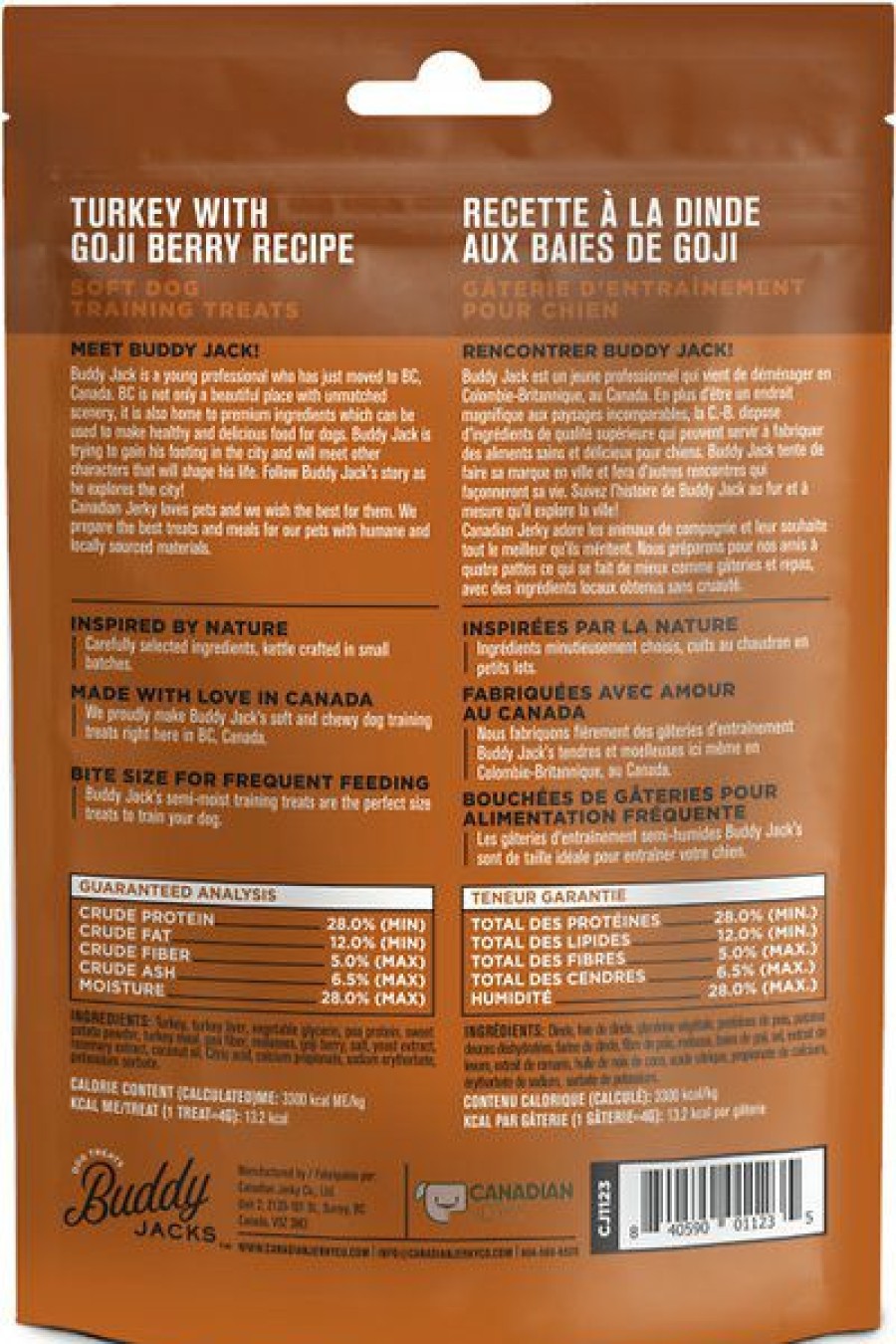 Soft & Chewy Treats * | Buddy Jack'S Turkey With Goji Berry Recipe Grain-Free Dog Treats Discount