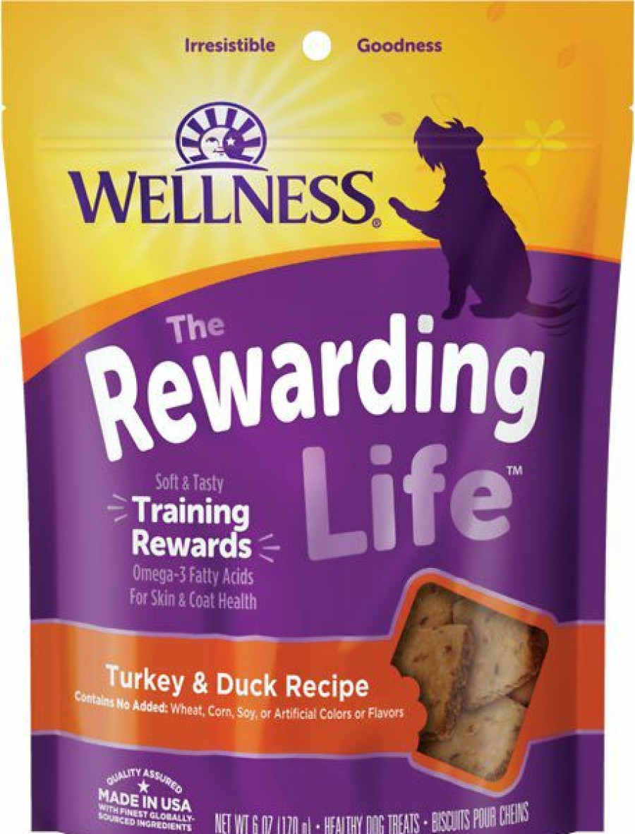 Soft & Chewy Treats * | Wellness The Rewarding Life Turkey & Duck Soft & Chewy Dog Treats, 6-Oz Bag Discount