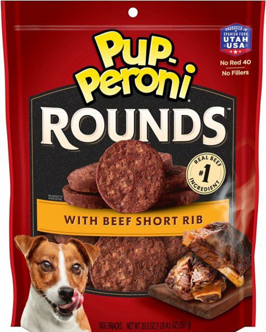 Soft & Chewy Treats * | Pup-Peroni Rounds Beef Short Rib Dog Treats Online