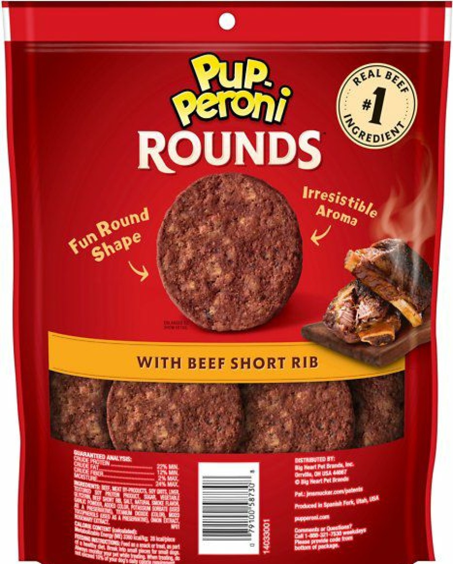 Soft & Chewy Treats * | Pup-Peroni Rounds Beef Short Rib Dog Treats Online