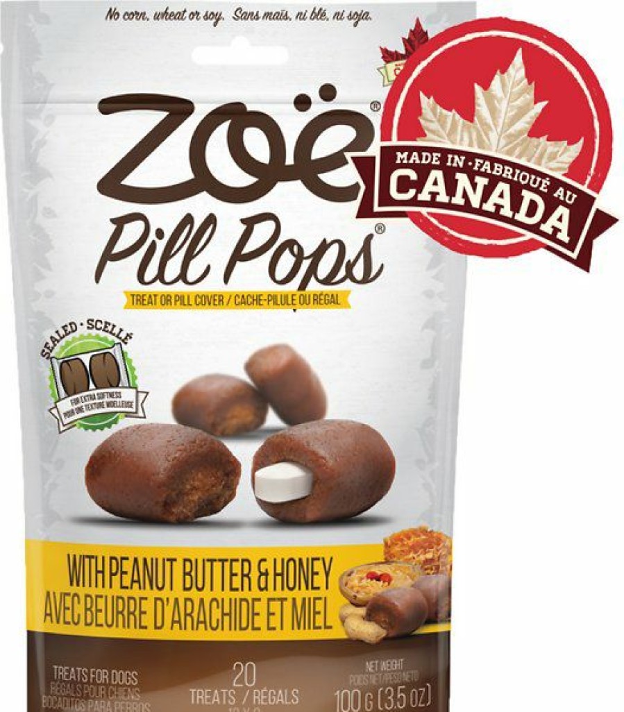 Soft & Chewy Treats * | Zoe Pill Pops Peanut Butter With Honey Dog Treats Sale