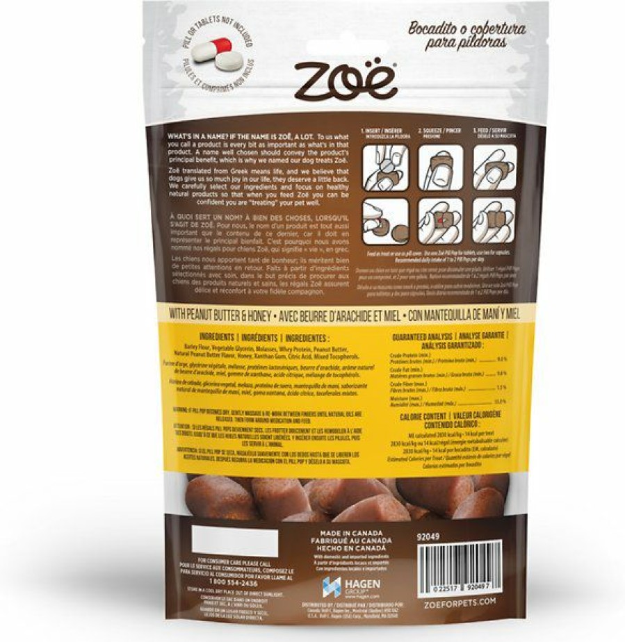 Soft & Chewy Treats * | Zoe Pill Pops Peanut Butter With Honey Dog Treats Sale