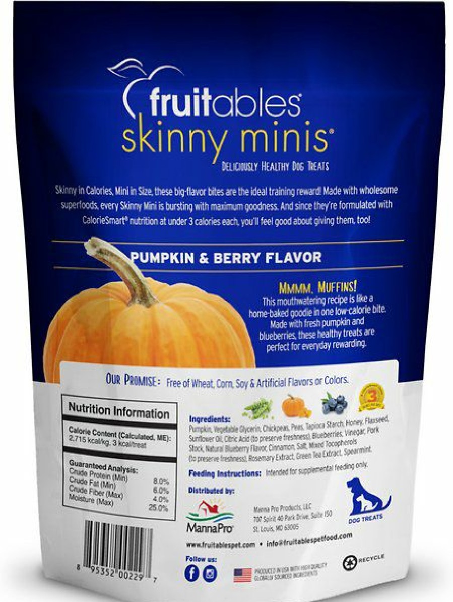 Soft & Chewy Treats * | Fruitables Skinny Minis Pumpkin & Berry Flavor Soft & Chewy Dog Treats Clearance