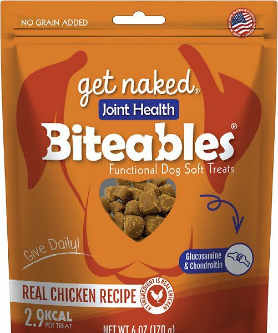 Soft & Chewy Treats * | Get Naked Biteables Functional Joint Health Real Chicken Recipe Dog Treats, 6-Oz Bag Discount