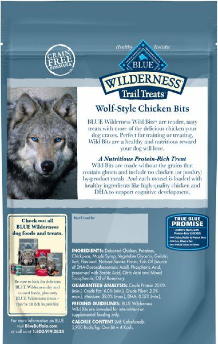 Soft & Chewy Treats * | Blue Buffalo Wilderness Trail Treats Chicken Wild Bits Grain-Free Training Dog Treats Clearance