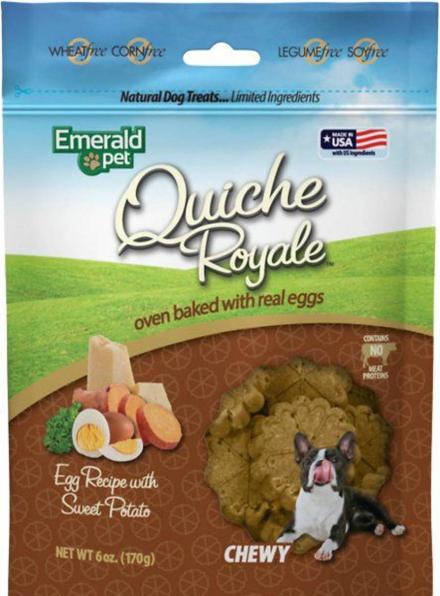 Soft & Chewy Treats * | Emerald Pet Quiche Royale Egg Recipe With Sweet Potato Chewy Dog Treats, 6-Oz Bag Discount