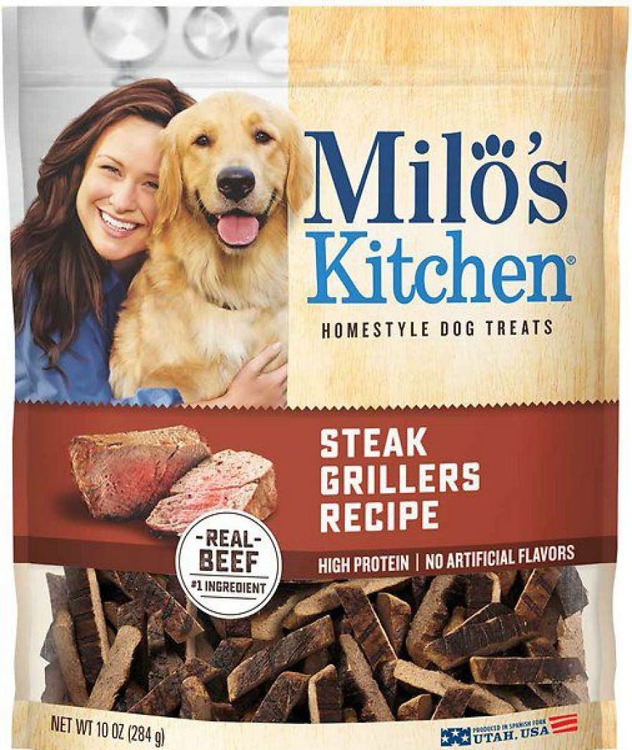 Soft & Chewy Treats * | Milo'S Kitchen Steak Grillers Recipe With Angus Steak Dog Treats Outlet