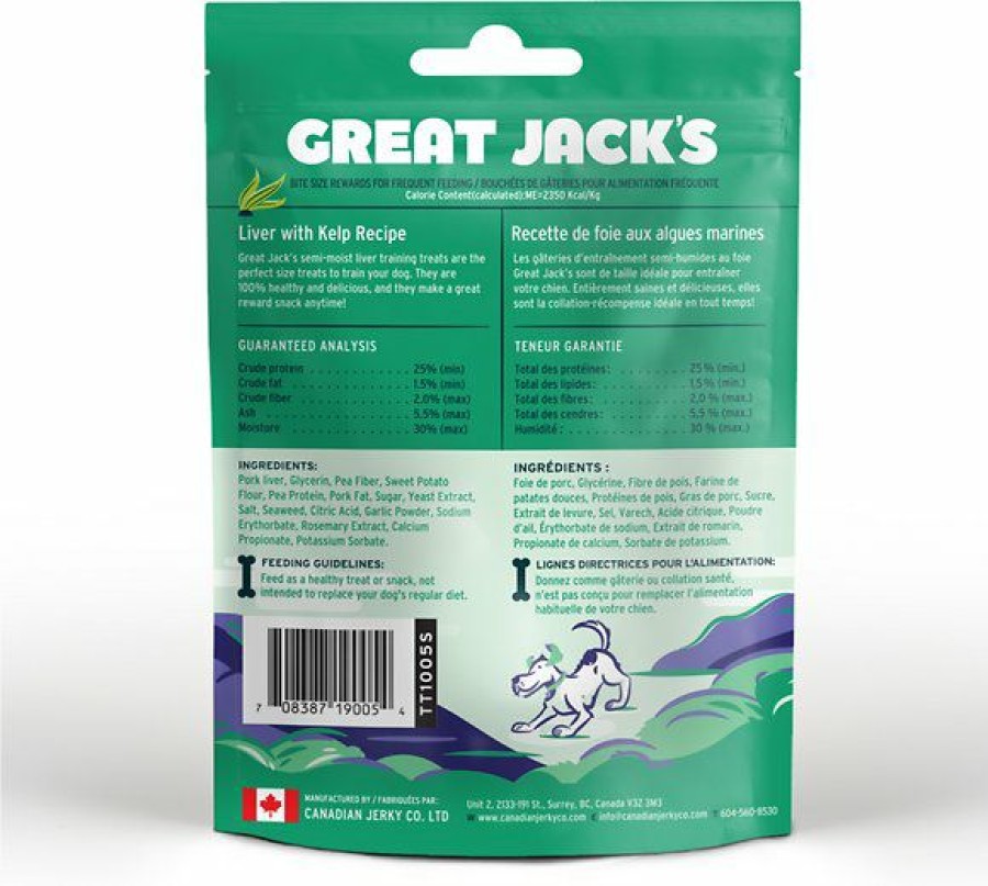 Soft & Chewy Treats * | Great Jack'S Big Bitz Liver & Kelp Recipe Grain-Free Dog Treats Clearance