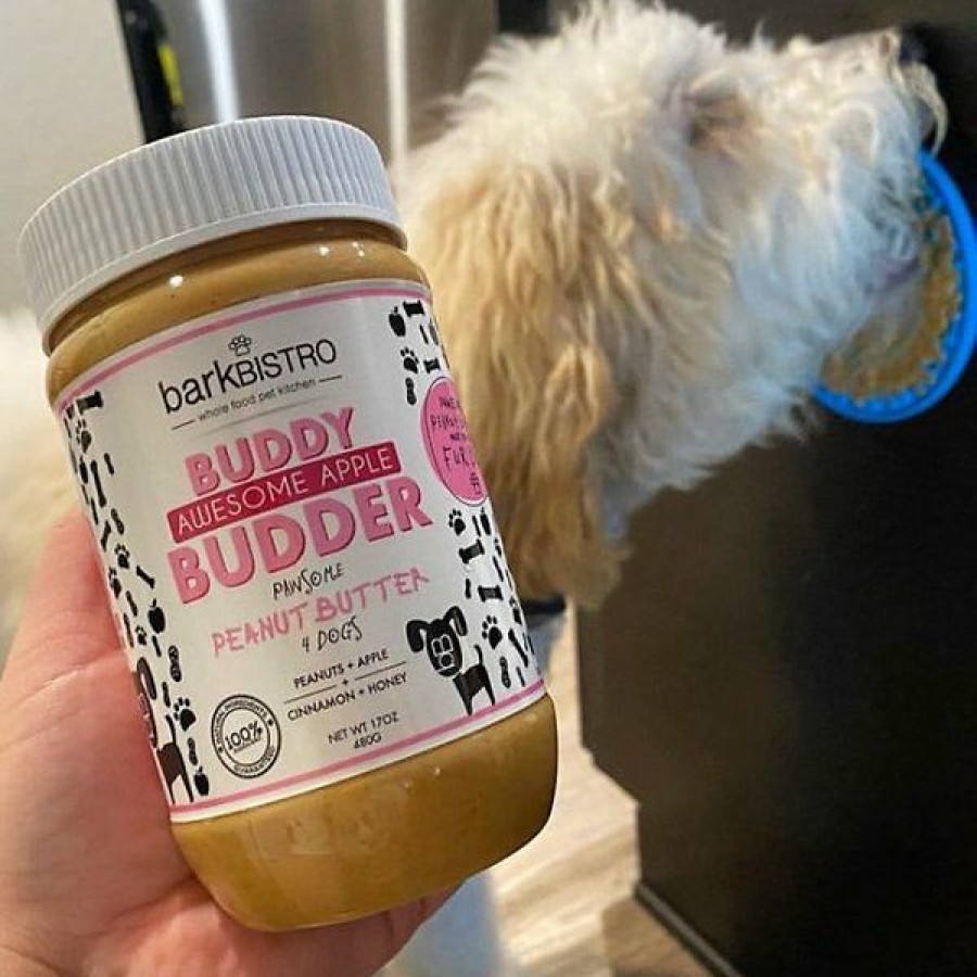 Soft & Chewy Treats * | Bark Bistro Company Buddy Budder Awesome Apple Peanut Butter Lickable Dog Treat, 17-Oz Jar Online