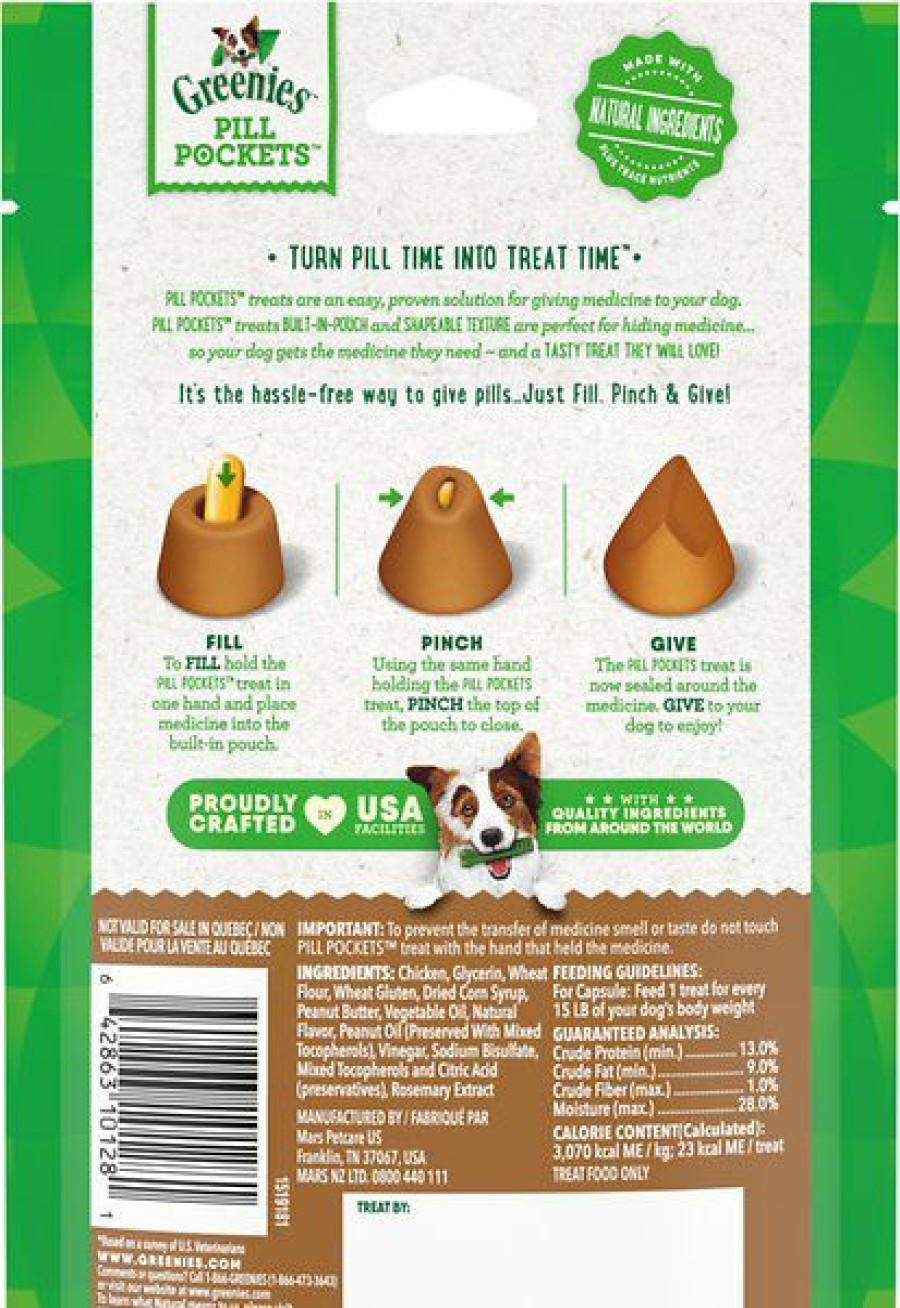 Soft & Chewy Treats * | Greenies Pill Pockets Canine Real Peanut Butter Flavor Dog Treats Online