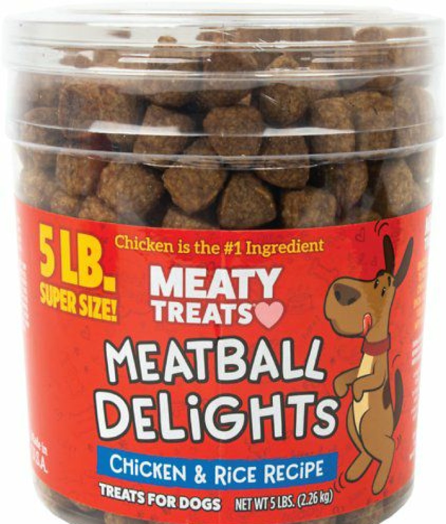 Soft & Chewy Treats * | Meaty Treats Meatball Delights Chicken & Rice Recipe Soft & Chewy Dog Treats, 5-Lb Canister Online