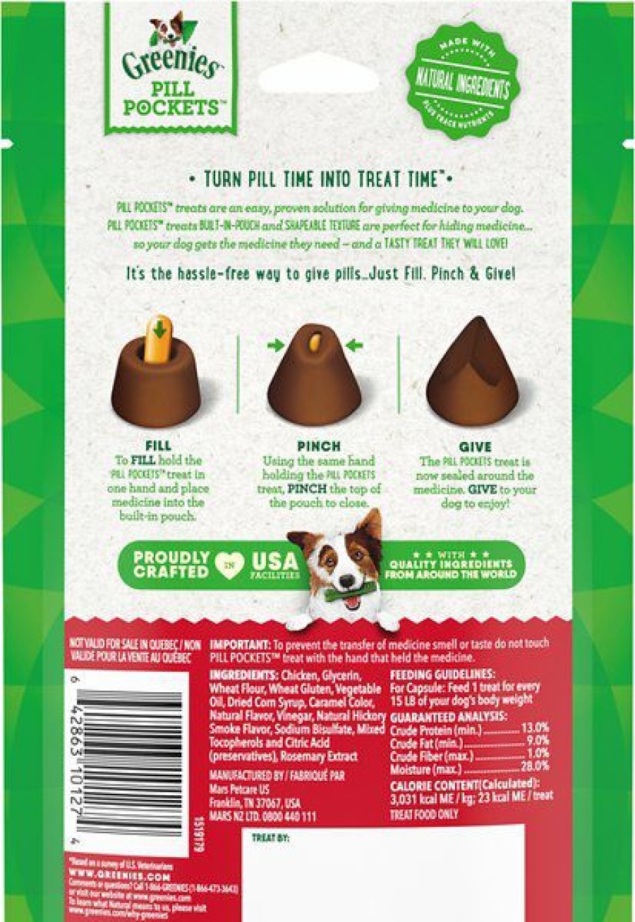 Soft & Chewy Treats * | Greenies Pill Pockets Canine Hickory Smoke Flavor Dog Treats Discount