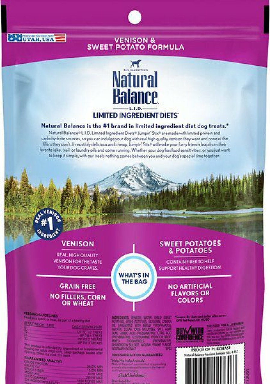 Soft & Chewy Treats * | Natural Balance Limited Ingredient Diets Jumpin' Stix Venison & Sweet Potato Formula Dog Treats Discount