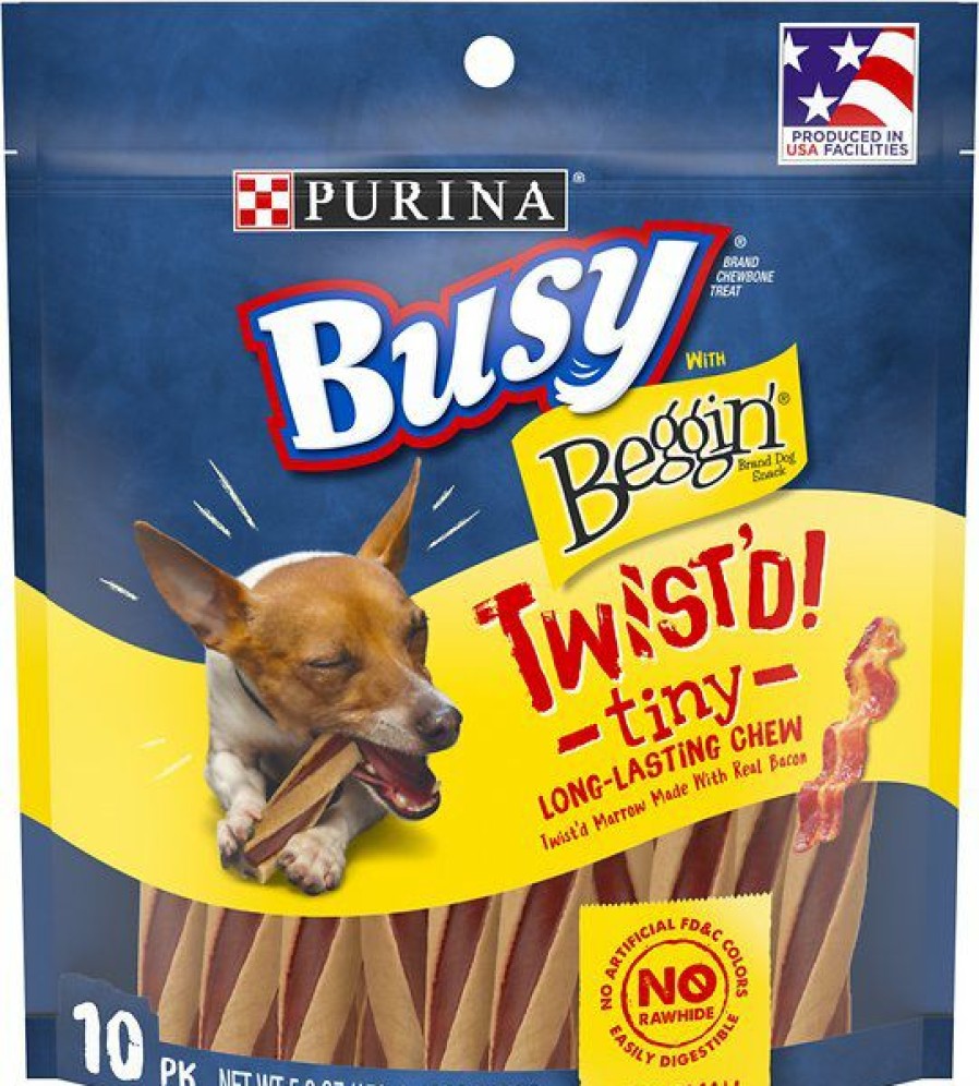 Soft & Chewy Treats * | Busy Bone With Beggin' Twist'D! Tiny Dog Treats Clearance