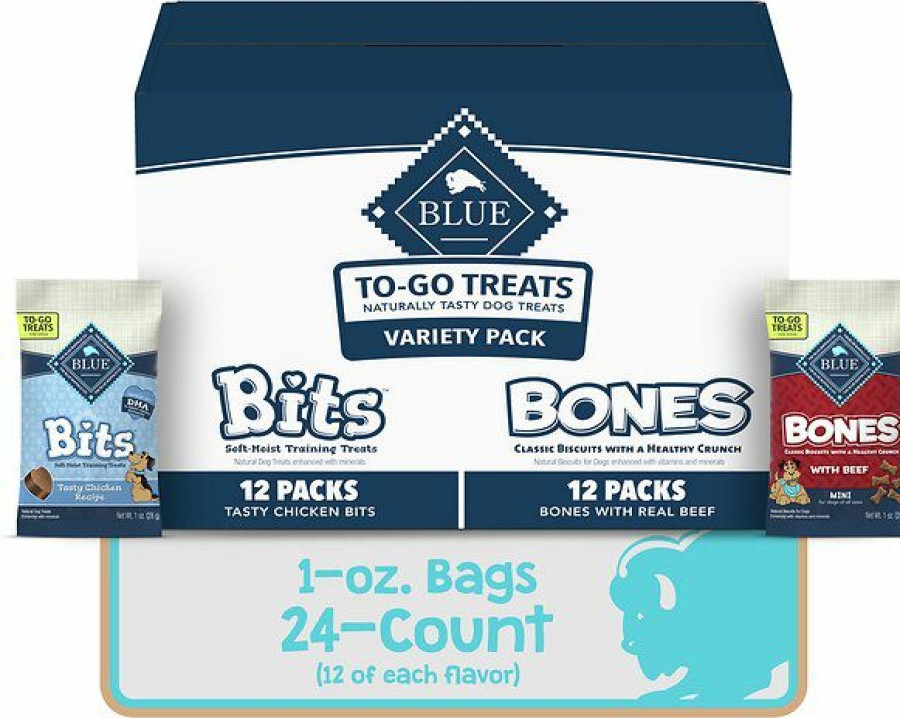 Soft & Chewy Treats * | Blue Buffalo To-Go Variety Pack Dog Treats, 24 Count Outlet